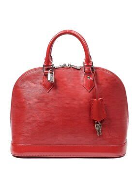 Louis Vuitton Alma Red Epi Handbag
